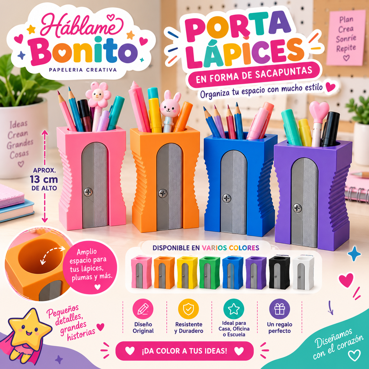 Porta Lapiz Sacapuntas