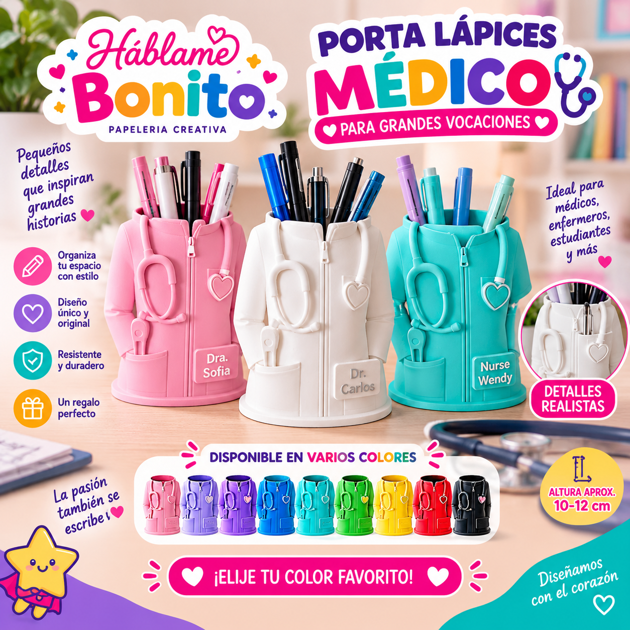 Porta Lapiz Medico